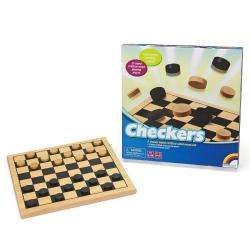 Wooden Checkers Game Set  