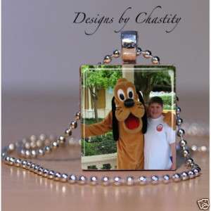 Custom Personalized Photo Scrabble Charm Necklace  