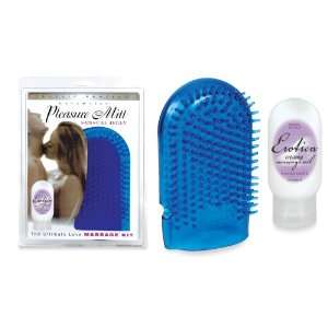  Pleasure Mitt Massage Kit, Blue Sensual Jelly Health 