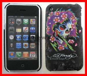APPLE iPHONE 3G FACEPLATE COVER CASE ED HARDY SKULL NEW  