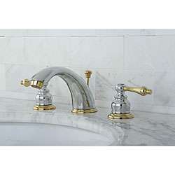 Victorian Chrome/ Polished Brass Widespread Bathroom Faucet 