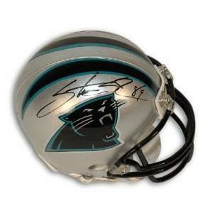  Autographed Steve Smith Carolina Panthers Mini Helmet 