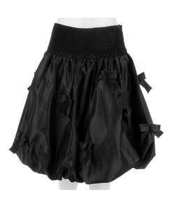 Debbie Shuchat Black Taffeta Bubble Skirt  