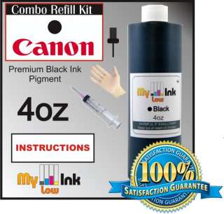 Canon #30 #40 #50 Black Ink refill kit 4oz  