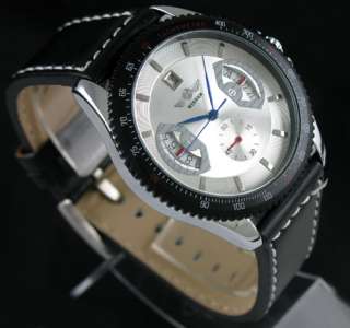  White Date Display Automatic Mechanical Mens Watch A059  