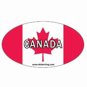   Country Flag Oval bumper sticker decal with CANDIAN FLAG Automotive