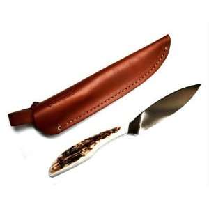  Grohmann Knives Staghorn Flat Grind Fixed Blade Knife with 
