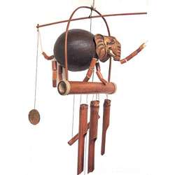 Handcrafted Elephant Bamboo Wind Chime (Indonesia)  