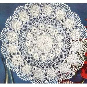 Vintage Crochet PATTERN to make   Doily Erin Irish Rose Flower Design 