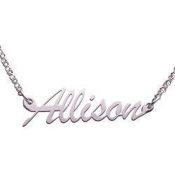 Sterling Silver Allison Script Name Necklace  