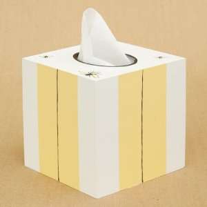  hand painted tissue box   bee