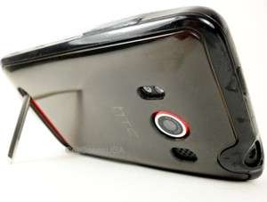 FOR HTC EVO 4G GLOSSY BLACK CLEAR TPU SOFT SKIN COVER CASE PHONE 