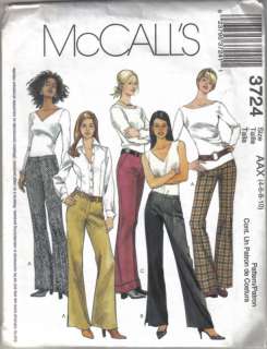 McCalls 3724 Misses Pants Sewing Pattern SZ 4 10  