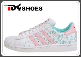 Adidas SuperStar 2 J Leather Junior White Pink Shoes NB  