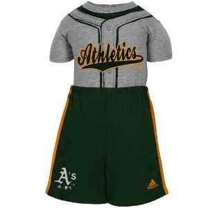 MLB adidas Oakland Athletics Infant 2 Piece Jersey Creeper & Shorts 