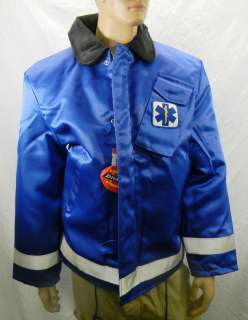 Dickies US Made EMT Reflective Safety Coat Jacket Blue Sizes with EMT 