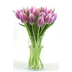 Purple Tulips with Free Vase  