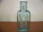 Antique aqua glass French Gloss Whittemore Boston bottle