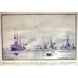   1908 WAR SHIPS DIDO JUPITER DREADNOUGHT MARS GIBRALTAR