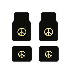  A Set of 4 Universal Fit Front and Rear Logo Plush Carpet 