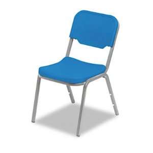  Rough N Ready Original Stack Chair, Resin, Blue, 4/Carton 