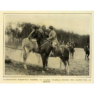  1910 Print 26th President Roosevelt Horse Rider Wilhelm 