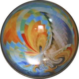 Crystal Dome Button Kaleidoscope Marble 1  #1  