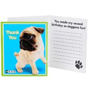   THE DOG 2nd Birthday Thank You Notes (8) Party Supplies Toys & Games