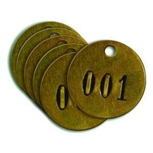  #126 #150 1 1/2Diax3/16Hole Brass Round NumberdTag 