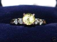 23CT RUSSIAN DEMANTOID GARNET & DIAMOND 14KT WHT GOLD  