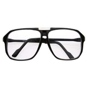  Square Shaped Plastic Aviator Clear Lens Glasses Eyewear 