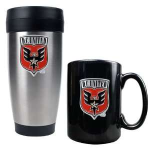  DC United MLS Stainless Steel Travel Tumbler and Black 