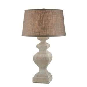 Currey and Company 6218 Petrus   One Light Table Lamp, Washed Flax 
