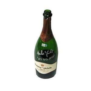  Boston Red Sox Mike Lowell Autograph Champagne Bottle. MLB 