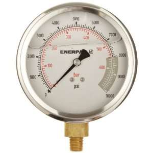   Inch Hydraulic Pressure Gauge with 0 to 10,000 Pounds Per Square Inch