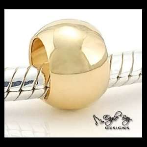 Beautiful Solid 14 Karat Gold Spacer Charm   Fully Compatible with 