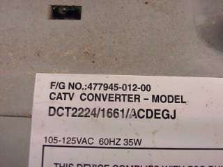 MOTOROLA CABLE BOX DCT2224/1661/ACDEGJ  