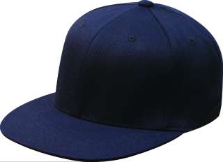 New Flexfit Hat Flat Bill Cap Fitted Black FLATBILL 210  