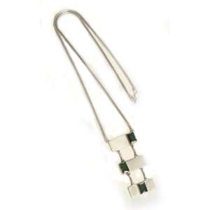  Silver Necklace with Brazilian Green Tourmalines Cris Gibson Jewelry