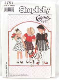 Simplicity 8769 Dress Jacket Pattern Cinderella 4 5 6  
