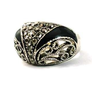   GP Diamante CZ Zircon Sphere Finger Ring Size 6.5 8 9 10 Vogue  