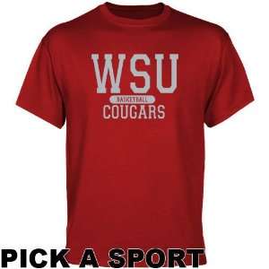   State Cougars Custom Sport T shirt   Crimson