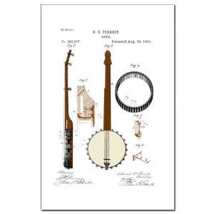  Banjo Patent Music Mini Poster Print by  Patio 