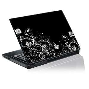  Taylorhe laptop skin protective decal black print flowers Electronics