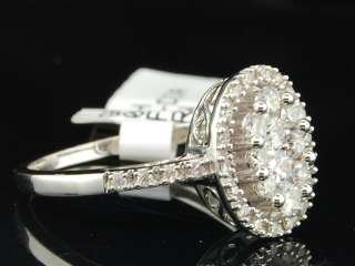   WHITE GOLD ROUND CUT DIAMOND ENGAGEMENT RING WEDDING SET BAND  
