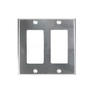 com Stainless Steel Metal Wall Plates 2 Gang Decorator/GFCI Stainless 