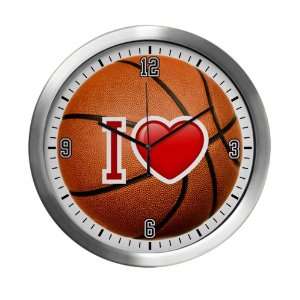  Modern Wall Clock I Love Basketball 