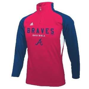 Atlanta Braves Youth Adidas Long Sleeve 1/4 Zip Performance Shirt
