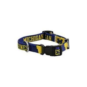 Michigan Wolverines Small Adjustable Pet Dog Collar (Small)