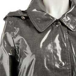   Michael Kors Womens Coated Linen Hooded Raincoat  